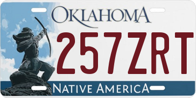 OK license plate 257ZRT