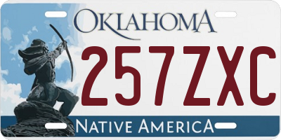 OK license plate 257ZXC