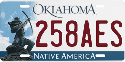 OK license plate 258AES