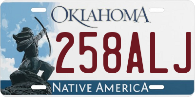 OK license plate 258ALJ