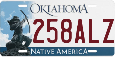 OK license plate 258ALZ