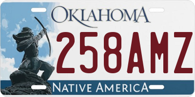 OK license plate 258AMZ
