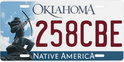OK license plate 258CBE