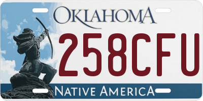 OK license plate 258CFU