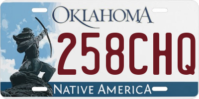 OK license plate 258CHQ