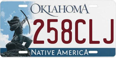 OK license plate 258CLJ