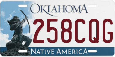 OK license plate 258CQG