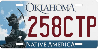 OK license plate 258CTP