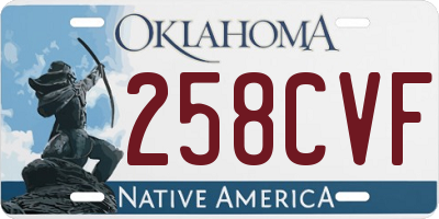OK license plate 258CVF