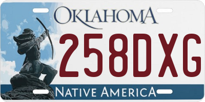 OK license plate 258DXG