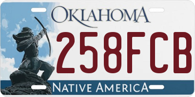 OK license plate 258FCB