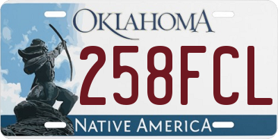 OK license plate 258FCL