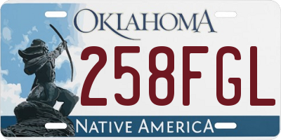 OK license plate 258FGL