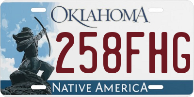 OK license plate 258FHG