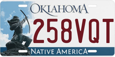 OK license plate 258VQT