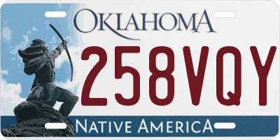 OK license plate 258VQY