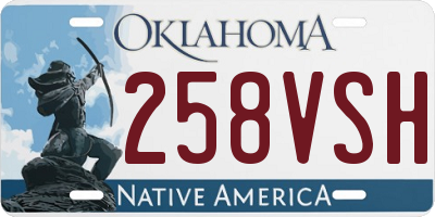 OK license plate 258VSH