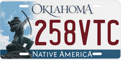 OK license plate 258VTC