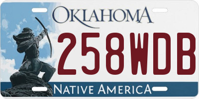 OK license plate 258WDB