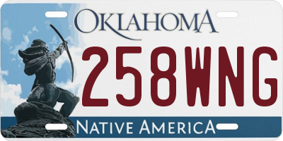OK license plate 258WNG