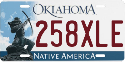 OK license plate 258XLE