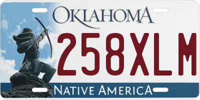 OK license plate 258XLM