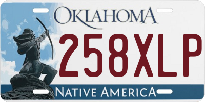 OK license plate 258XLP