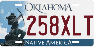 OK license plate 258XLT