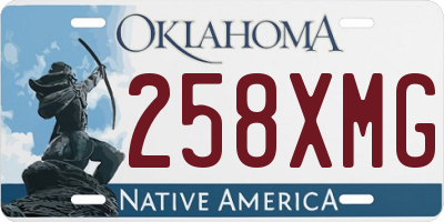 OK license plate 258XMG