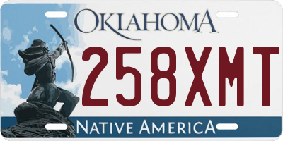 OK license plate 258XMT