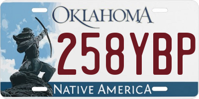 OK license plate 258YBP