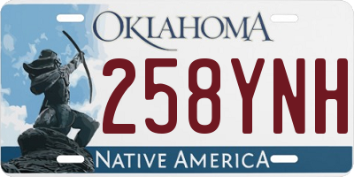OK license plate 258YNH