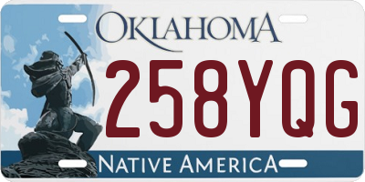 OK license plate 258YQG