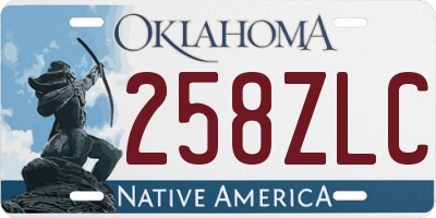 OK license plate 258ZLC