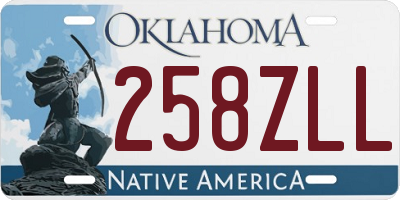 OK license plate 258ZLL