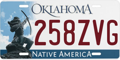 OK license plate 258ZVG