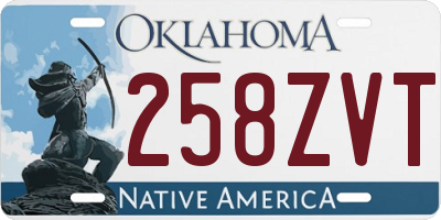 OK license plate 258ZVT