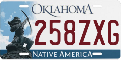 OK license plate 258ZXG