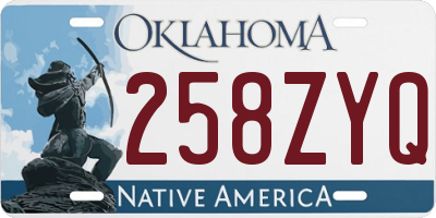 OK license plate 258ZYQ