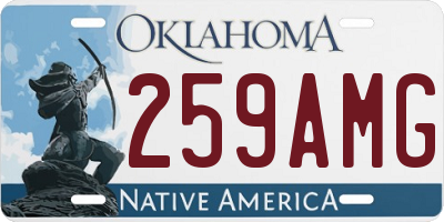 OK license plate 259AMG