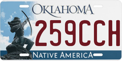 OK license plate 259CCH