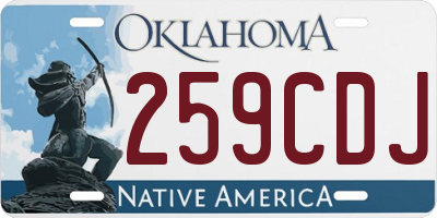 OK license plate 259CDJ