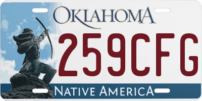 OK license plate 259CFG