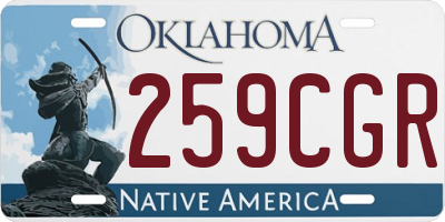 OK license plate 259CGR