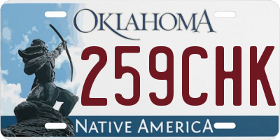 OK license plate 259CHK
