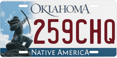 OK license plate 259CHQ