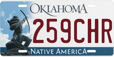 OK license plate 259CHR