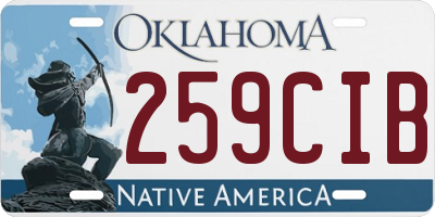 OK license plate 259CIB