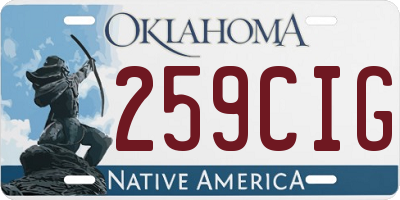 OK license plate 259CIG