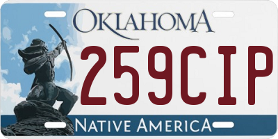 OK license plate 259CIP